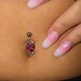Devil Heart Belly Button Ring - Y2K egirl 90s 2000s - Sexy Body Jewelry - Cute Sparkly Body Jewelry - Surgical Steel - Navel Piercing
