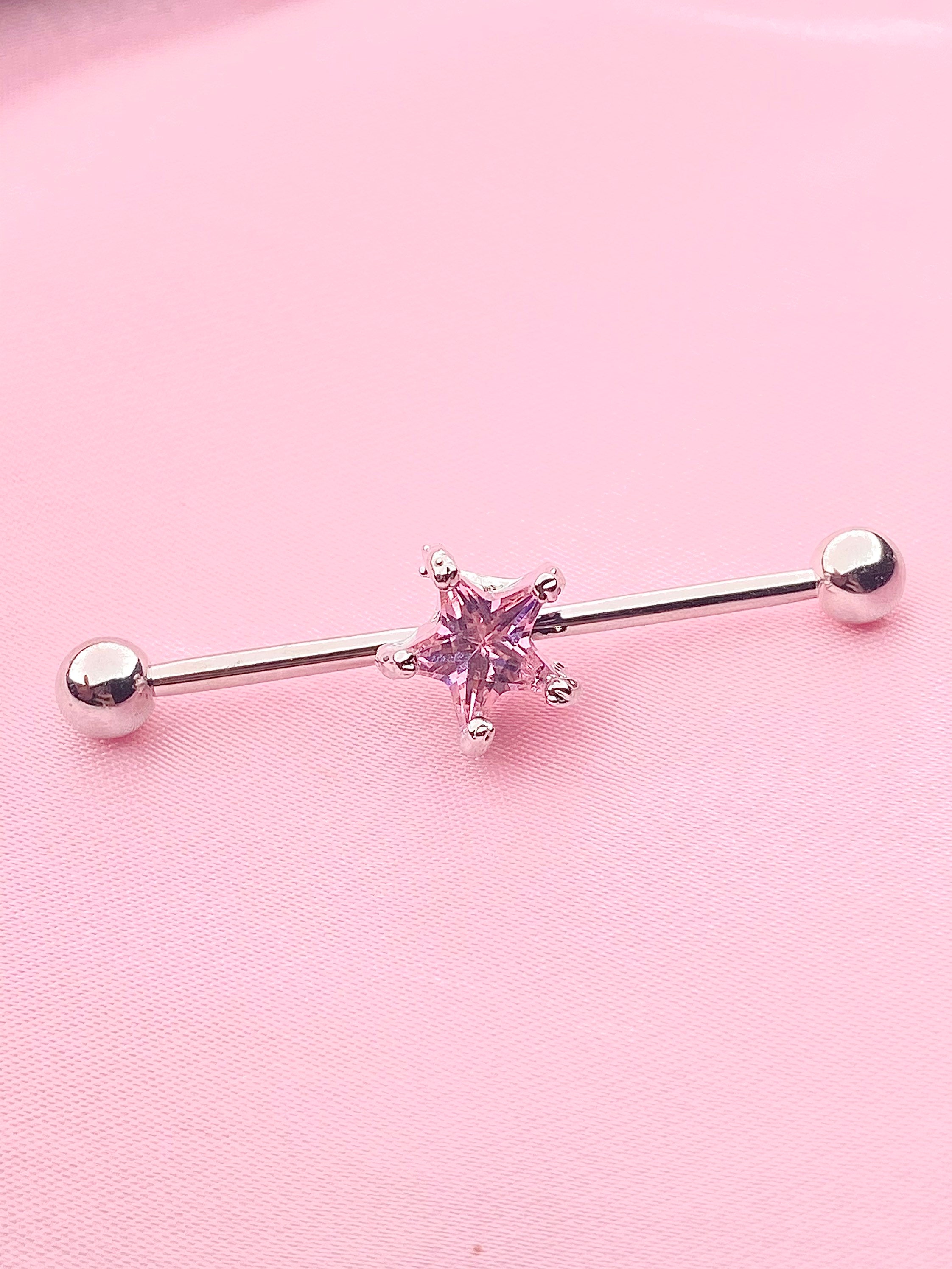 Pink on sale industrial piercing
