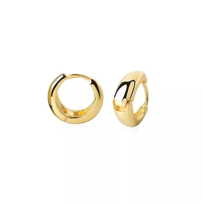 Everyday Jewelry Professional Minimal Jewelry Valentine Gift For Her Gold Hoop Earrings Classic Gold Filled Dainty Huggie Hoops