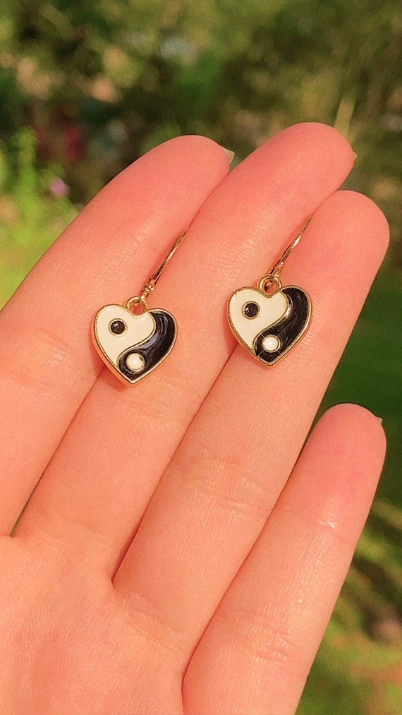 1 Pair Lady Heart Shape Stainless Steel Cloth Glass Drop Earrings