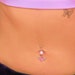 Angel Heart Belly Button Ring - Y2K 2000s Sparkly Sexy Body Jewelry - Cute Dangle Belly Ring - Stainless Steel - Navel Piercing B13