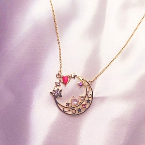 Sailor Moon Style Crescent Moon Hoop Earrings Feminine Cute - Etsy