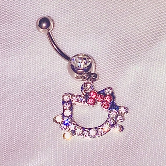 Breast Cancer Awareness Belly Ring w/ Bumble Bee - 1 Piece - Rebel Bod