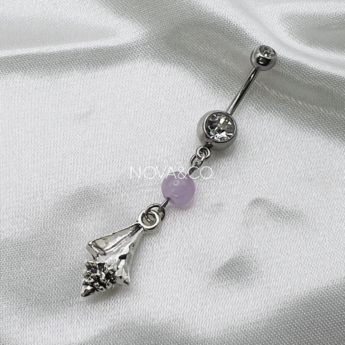 Beachy Belly Button Rings | 14G Shell Starfish Dainty Minimalist Navel ...