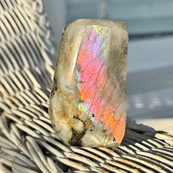 Cute Spectrolite Rainbow Labradorite freeform| stone of magic | Self Discovery | Igneous rock | Labradorite | Third Eye Chakra Crystal Gift