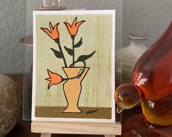 Collectible Trading Card Art Artist Card Edition Original ACEO "These Dreams" 2.5" x3.5" Hand Painted Acrylic Small Art
