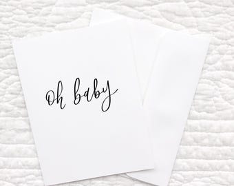 Oh baby, cartão de felicitações, recém-nascido, chá de bebê