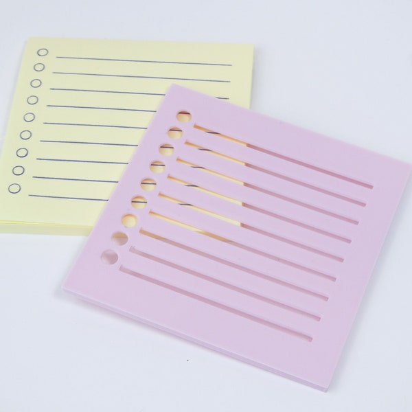 To-Do List Sticky Note Stencil - 3D Printed Checklist
