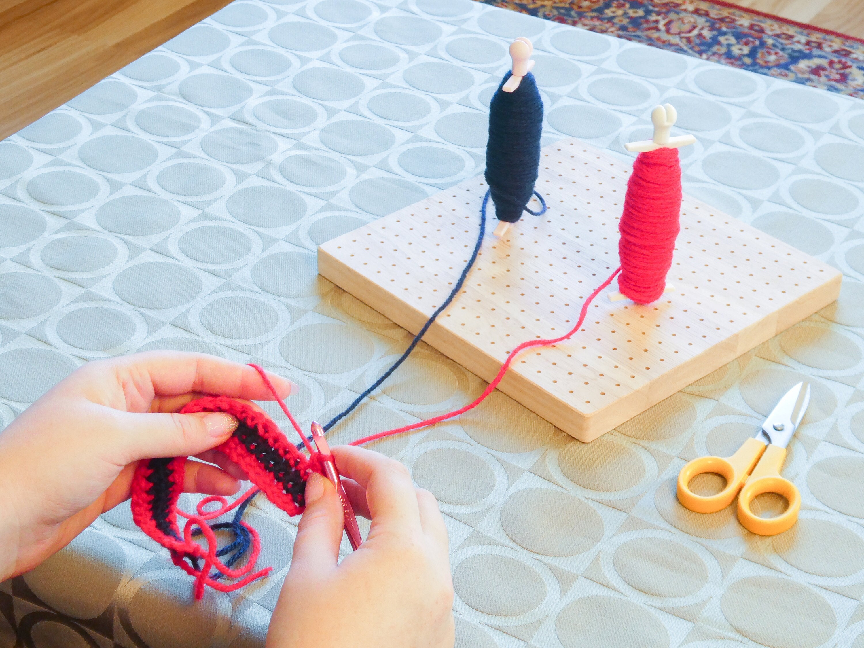 Yarn Bobbin With Drill Winder - Fits Crochet Blocking Boards