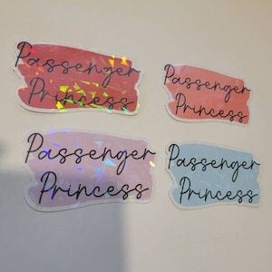 Passenger princess holographic sparkly sticker