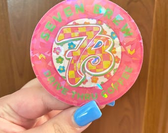 Holographic 7 Brew Coffee Sticker: Waterproof Car Decal