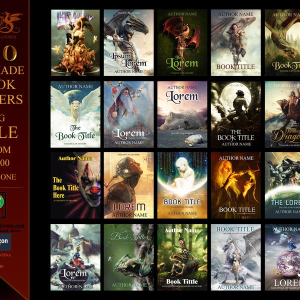 Premade Book Covers Etsy