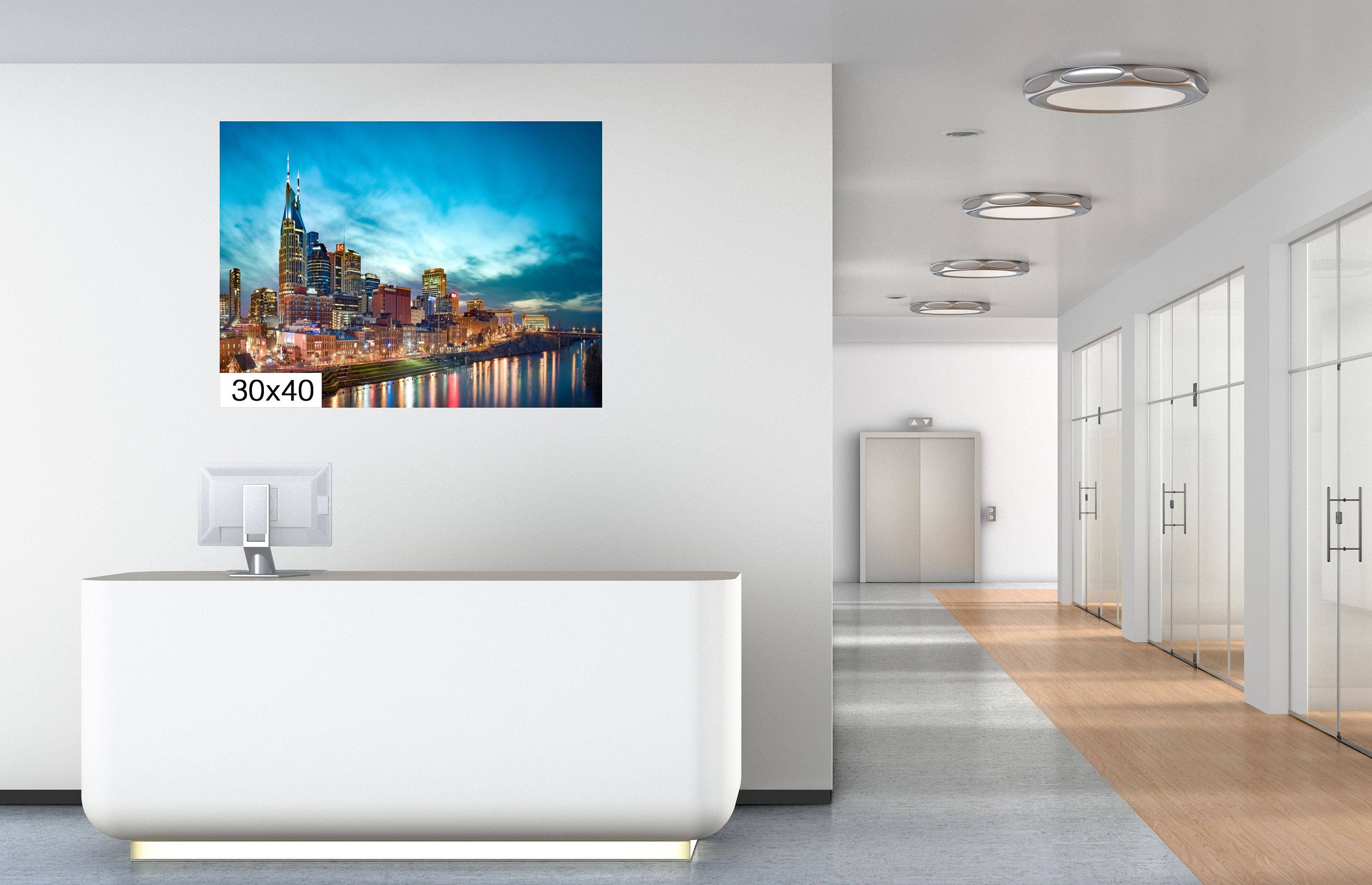 Nashville Tennessee Skyline Downtown Photography Landmark