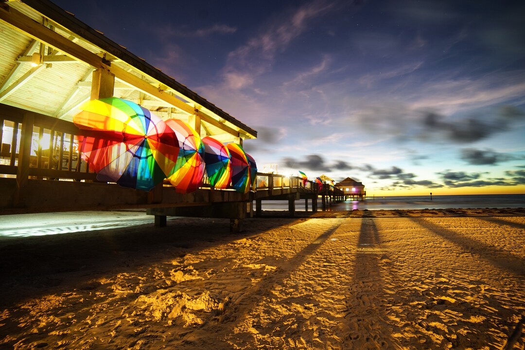 Pier 60 Clearwater Beach Florida Canvas Print Metal Art Cityscape