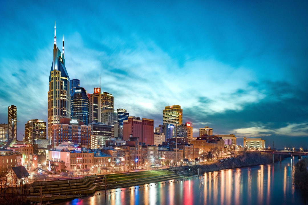 Nashville Tennessee Skyline Downtown Photography Landmark