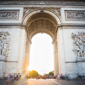 Arco del Triunfo, centro de París, Francia, monumento, lienzo, fotografía, impresión en metal, arte de pared, imagen, decoración del hogar, póster, punto de referencia