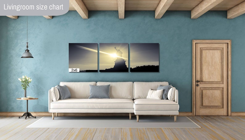 Statue of Liberty New York City Monument Canvas Photography Metal Print Wall Art Picture Home Decor Poster Landmark Canvas(3 Panel)24x72 inches