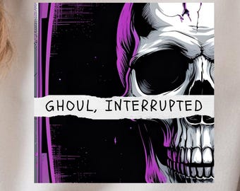 Ghoul, Interrupted | Retro skeleton PNG | Spooky Season PNG | Spooky Sublimation Clipart | Digital Download | Skull PNG Design | Vintage png