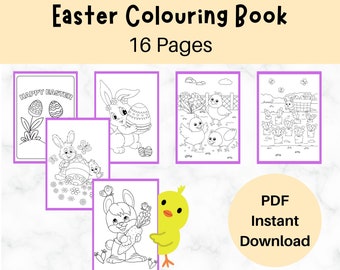 Printable Easter colouring pages for toddler & preschoolers colouring activities