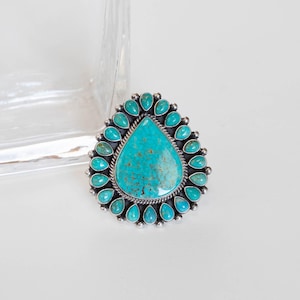 Turquoise ring, adjustable