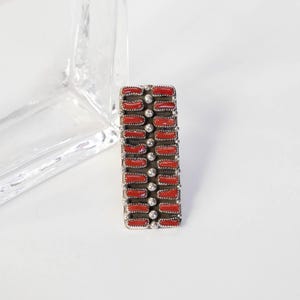 Coral zuni ring Adjustable