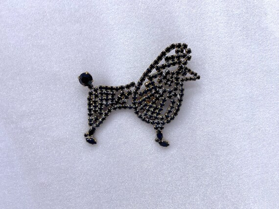Poodle Brooch, Poodle Jewelry, 1940s Brooch, Dog L