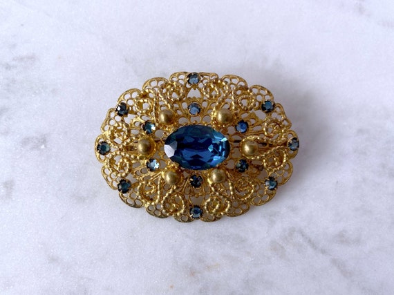 Antique Brooch, Edwardian Jewelry, Gold Brooch, Se