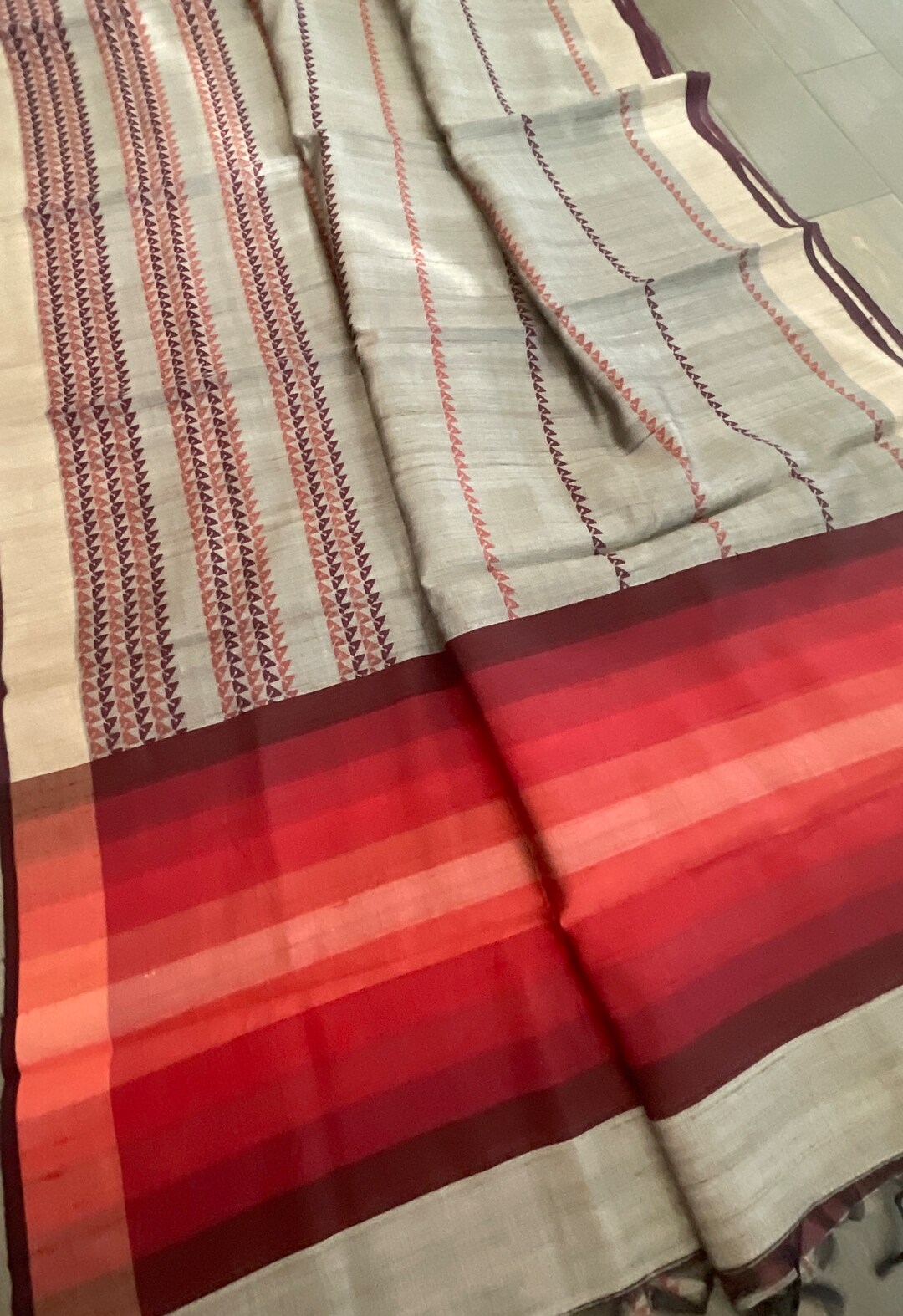 Tussore Tussar Silk Saree - Etsy