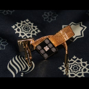 High-end Designer French Cuff Links | Golden