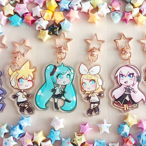 Vocaloid Glitter Acrylic Double sided Keychains/ Charms