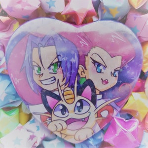 Double Trouble Heart Badge - Regular and Holographic - (Blasting Off Again!)