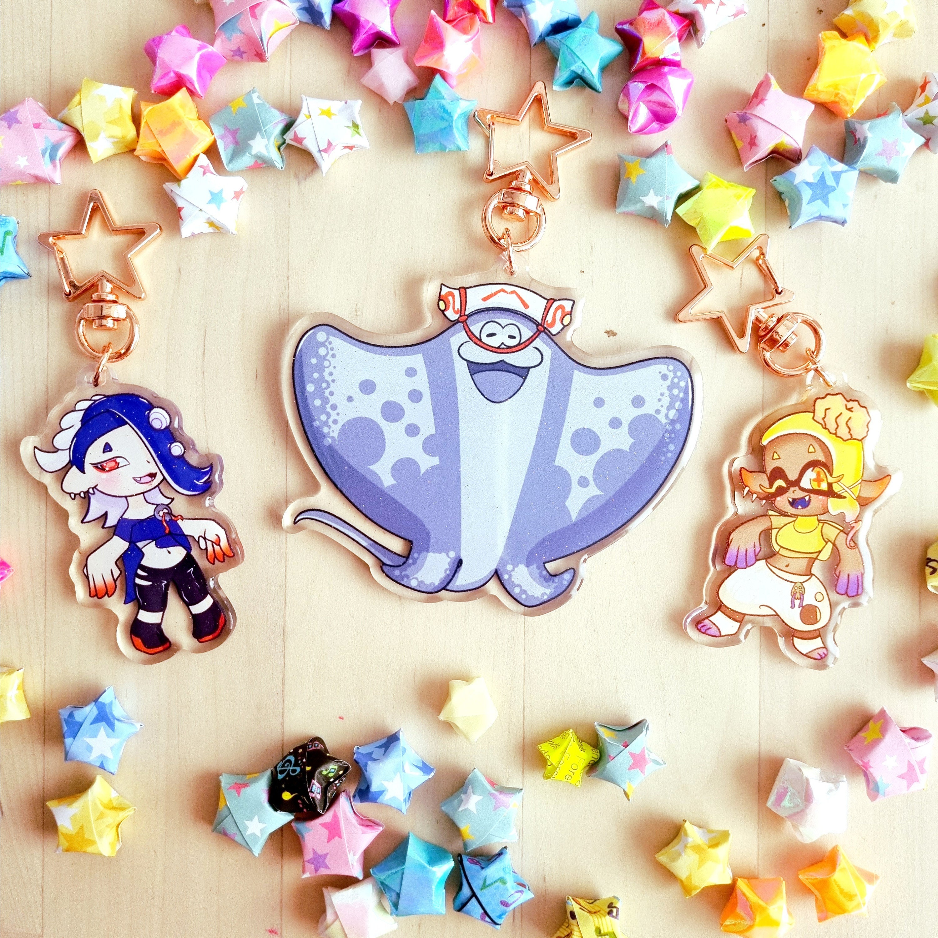 Deep Cut Double-Sided Glitter Acrylic Charms - Shiver, Frye & Big Man!