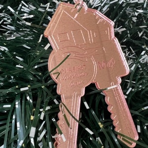 Custom engraved first christmas home cut out acrylic christmas ornament natural wood design -custom holiday decoration