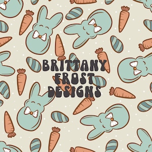 Blue Easter Seamless file, Boy Easter Seamless Pattern