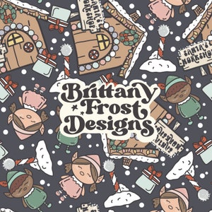 Santa’s Workshop Seamless File, Christmas Seamless pattern