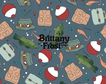Fishing Seamless File, Fishing Surface Pattern