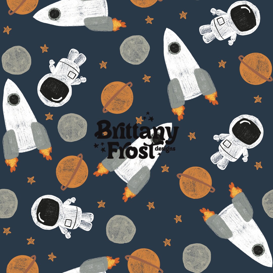 Space Seamless File, Astronaut Surface Pattern - Etsy