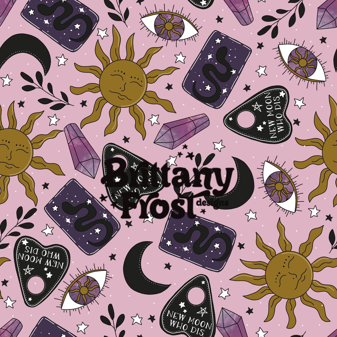 Witchy Seamless File, Moon Surface Pattern - Etsy