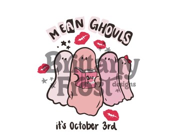 Mean Ghouls PNG fichier de sublimation, fichier de conception de t-shirt Halloween