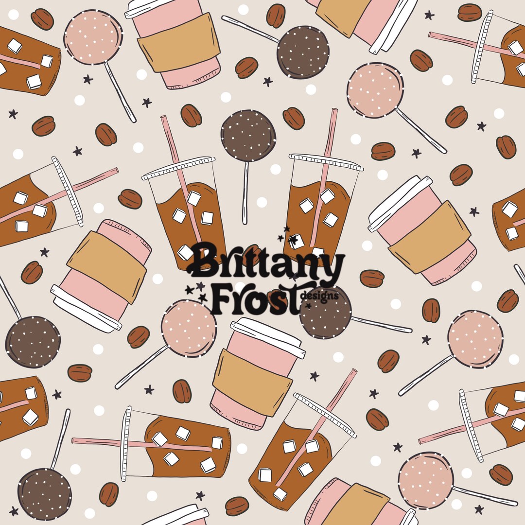 Pink Coffee Draw Pattern Pink Coffee Seamless File, Coffee Surface Pattern - Etsy
