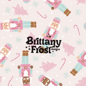 Pink Nutcracker Seamless File, Christmas Surface Pattern