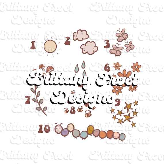 Boho Numbers Playroom Wall Art Digital Download