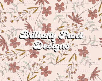 Mauve Floral Seamless File