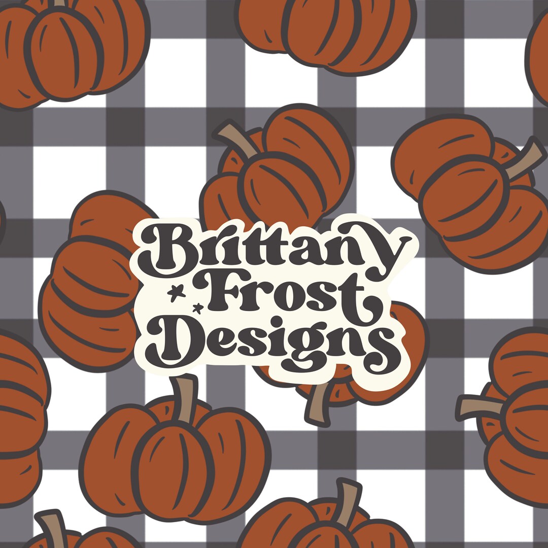 Pumpkin Fall Plaid Thanksgiving Seamless File - Etsy