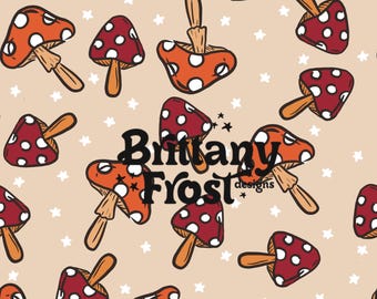 Mushroom Seamless File, fall seamless file