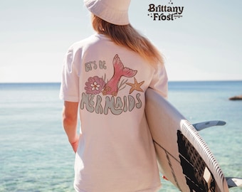 Summer Sublimation T-shirt Design File, Mermaid PNG T-shirt file