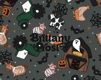 Halloween Farm Seamless File, Halloween Surface Pattern