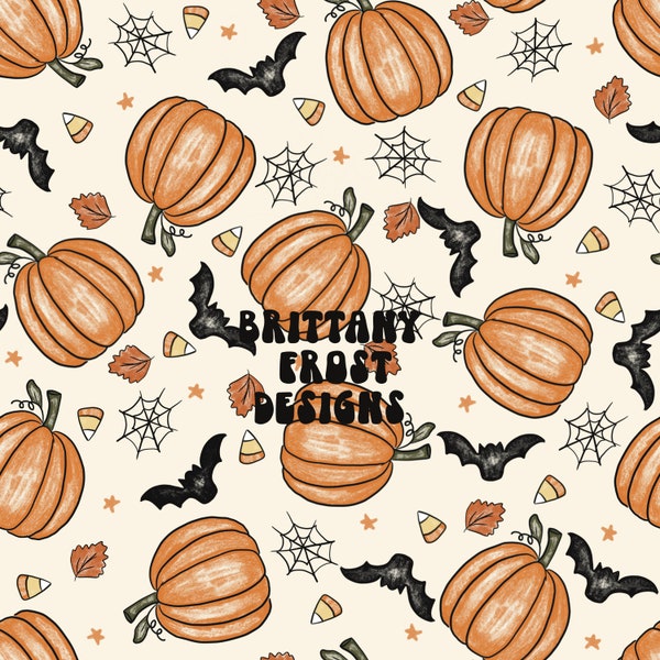 Sketchy Halloween Bats Seamless File, Halloween Surface Pattern