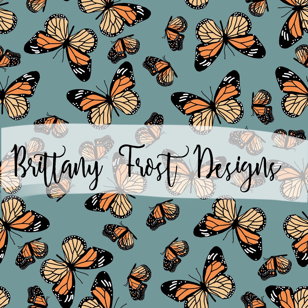 Monarch Butterfly Seamless File - Etsy