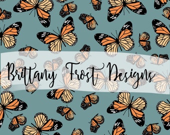 Monarch Butterfly Seamless File - Etsy